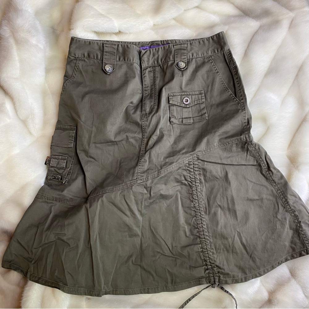 Gypsy Jeans cargo army green skirt size 11/12